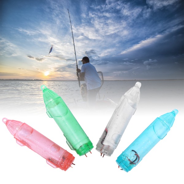 4 stk LED Undervannsfiskelys Nattlampe Lure Attractor Lure Bait Deive Tool