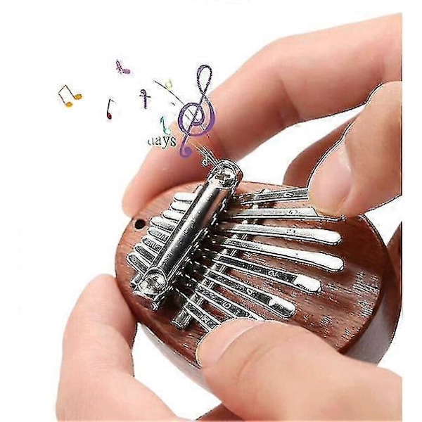 Liten Kalimba 8 Tangenter Tommelpiano Fingermusikk Keyboard Instrument Gaver Tommelpiano Fingerdeler