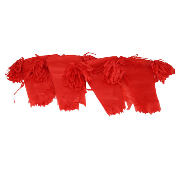 2 poser festbanner i trekantform, anti-fade dekorative vimpler flag til festdekoration 200m rød reb rød flag 2 poser