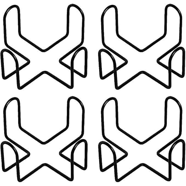 4-pak metal coaster holder til 4-tommer runde og firkantede coasters, holder 4 til 8 coasters