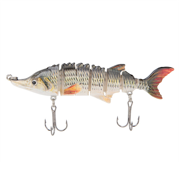 11cm Plast Artificiellt Bete Fiskebete Flersektion Sjunkande Wobbler Krokar Utrustning(JM040-3)