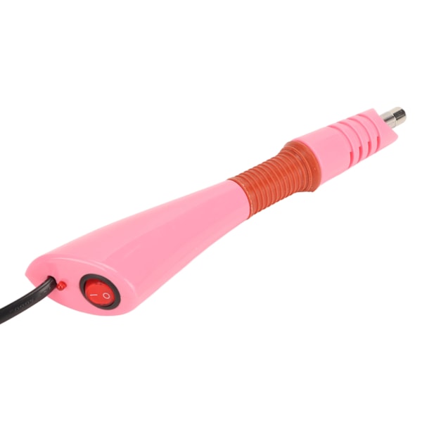 Varmefixeringsapparat Selvstændig termostat Energibesparende metal DIY varmefixeringsmaskine med 7 spidser jernringe Pink AU stik 110‑220V