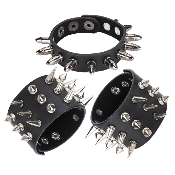 3st Punk Dubbade Nit Armband Personlig Armband Manschett Retro Metal Armband