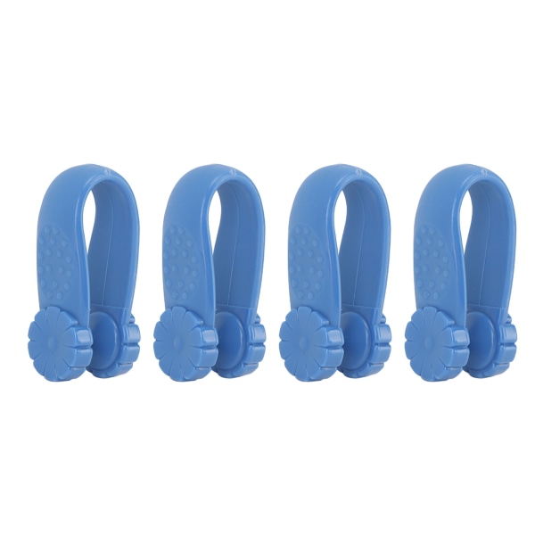 4 stk. Håndtrykspunktklemme Blomsterform Reducer spænding Universal Mini Migræne Relief Clip Blå