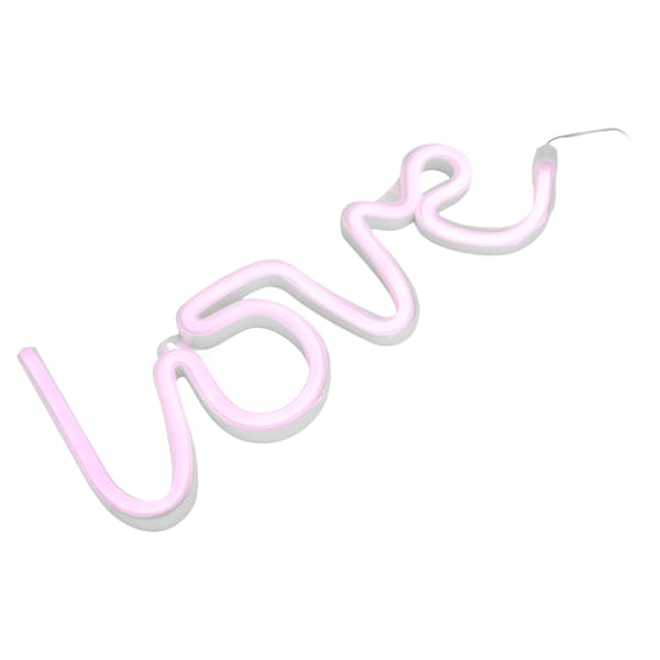 Multifunksjonelt hjerteformet neonskilt, rosa LED-neonlys for julefest og bryllup
