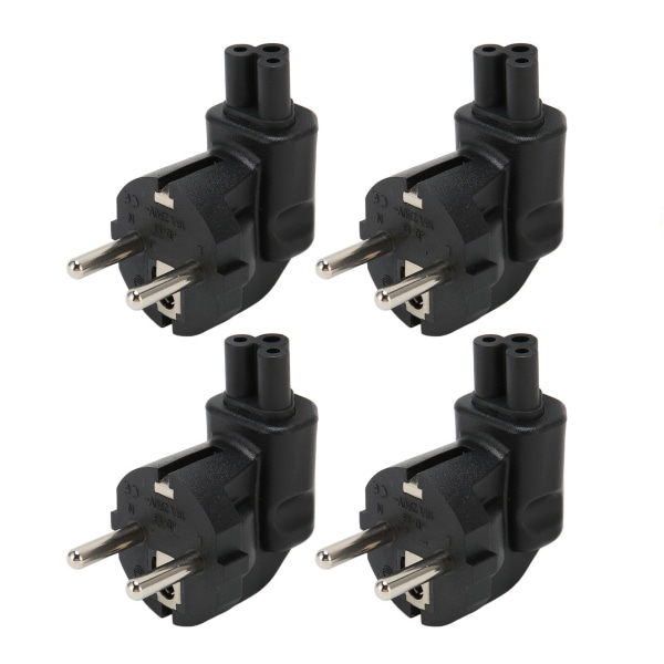 4 stk EU4.8MM til IEC320 C5 strømadapter Universal standard computer strømadapter EU stik 100‑250V