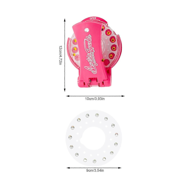 Automatisk Hårflätningsmaskin Med Diamantdekoration - Stylingverktyg Tillbehör Rosa
