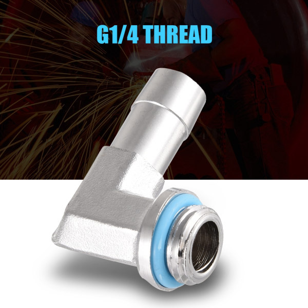 2 stk G1/4' 90-graders albueslangeadapter for datamaskinens vannkjølesystem (11 mm)