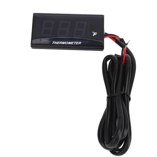 DC12V Digital Display Motorcykel Termometer M10 Sensor Vandtemperaturmåler 14mm Tændrørsadapter Rød