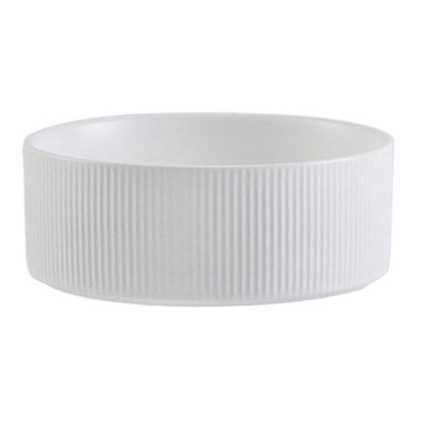 Modern Ceramic Dog Bowl - Heavyweight, Durable, and Dishwasher Safe White