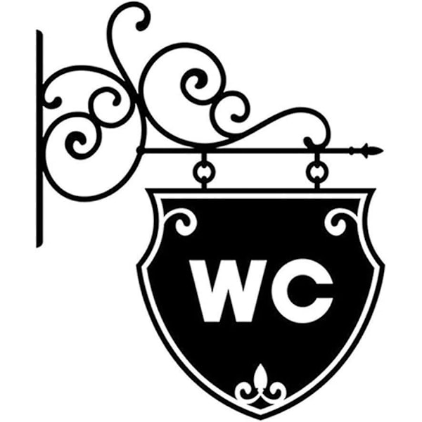 20*16cm Vintage WC-wc:n kylpyhuoneen oven seinätarra koriste vinyyli koti sisustus vedenkestävä tarrat wc-kyltti seinätarrat