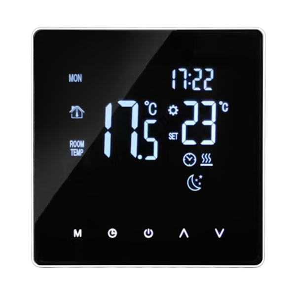 4400W Temperaturregulator LCD Touch Screen Golvvärme Termostat 5 till 60°C Inställning AC 90‑240V 3A med WiFi Länkning