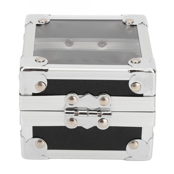 Sømborebits Opbevaringsboks 25 huller Gennemsigtig Clamshell Lock Design Støvtæt sømborebits Desktop Container Sort