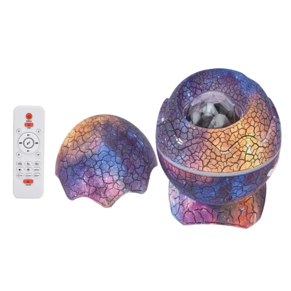 Dinosaur Egg Star projektor Justerbar vinkel White Noise Bluetooth Night Light projektor med fjärrkontroll