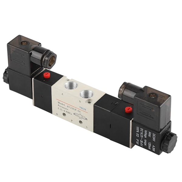 DC 24V BSP 1/4 Normalt stängd 3-positions 5-vägs pneumatisk magnetventil 0,15-0,8MPa 4V230-08P