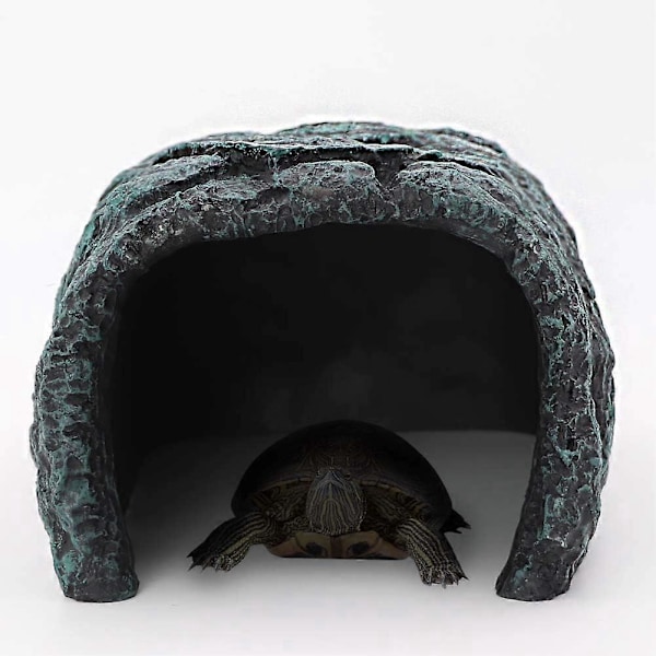 Akvariehule for reptiler, gjemmested for reptiler, steingjemmested, hule for akvarium, reptil, skilpadde, liten øgle, amfibier