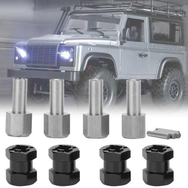 RC-förlängningshjul Hex Hub-drivrutinsadapter Passar för D90 AX10 CC01 SCX10 F350 Svart