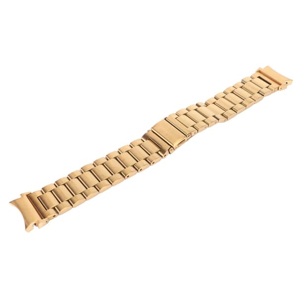 Klokkerem i rustfritt stål kompatibel med Galaxy 4 Quick Release Solid metallklokke erstatningsrem gull