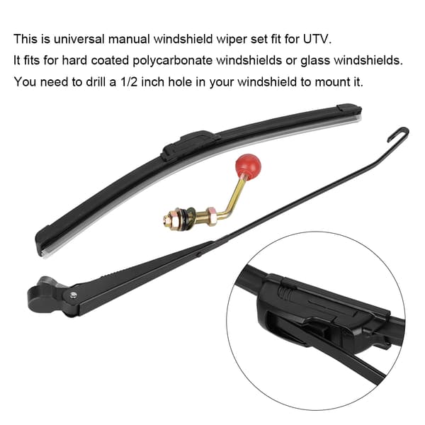 Bil Auto Universal Manuell Vindusviskersett Passer for UTV Erstatningsdel