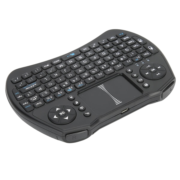Mini trådløst tastatur fjernkontroll 2,4 GHz USB-mottaker QWERTY for Android TV Box Touchpad A8Black