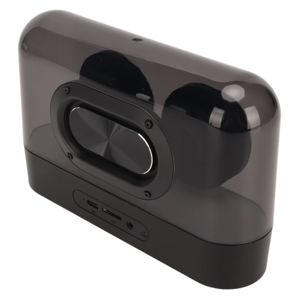 Bluetooth Kaiutin Stereo Subwoofer Muistikortin toisto Läpinäkyvä kannettava langaton kaiutin värikkäällä LED-valolla