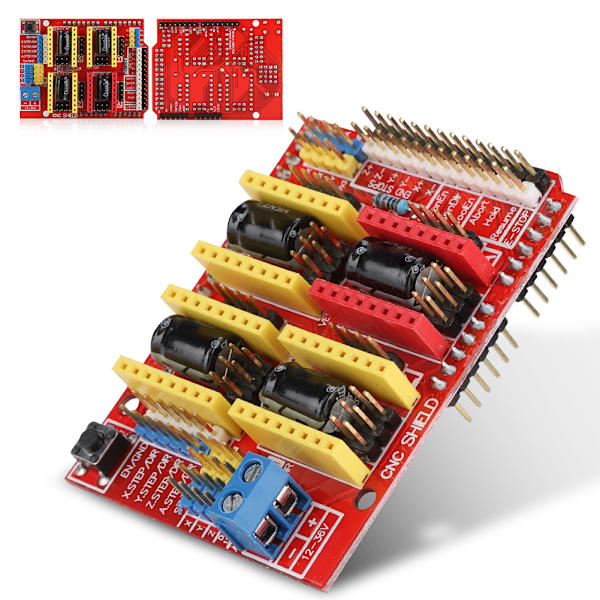 Witbot CNC Shield Expansion Board+drv8825 Stepper Motor Driver+Heat Sink for Arduino V3 Engrave