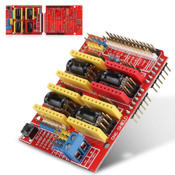 Witbot CNC Shield udvidelseskort+drv8825 stepmotor driver+køleplade til Arduino V3 gravering