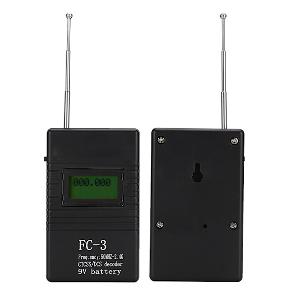Bærbar Walkie Talkie RF Power Frequency Counter Meter Tester Decoder 50MHZ-2.4G