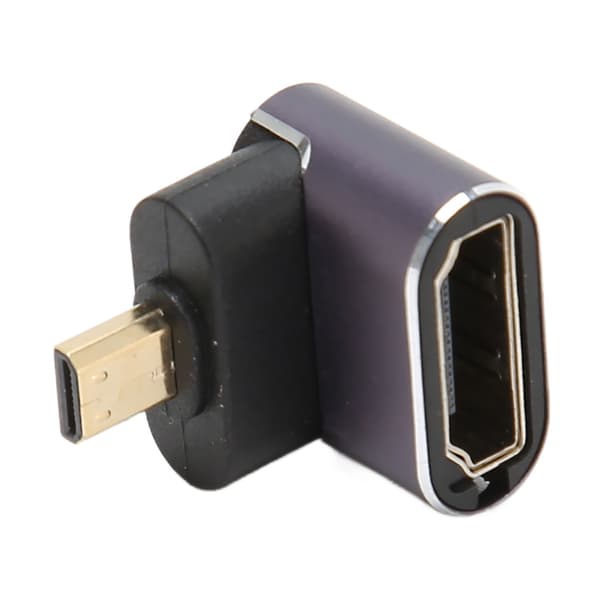 HD Hun til Micro HD Adapter Aluminiumlegering Plug and Play 8K Understøttet Micro HD til HD Konverter til Bærbar Desktop