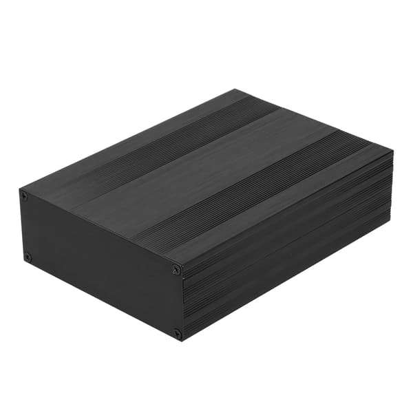 Aluminiumslegering Projektkapsling Video Converter Boks Split DIY Etui Børstet Sort 54x145x200mm