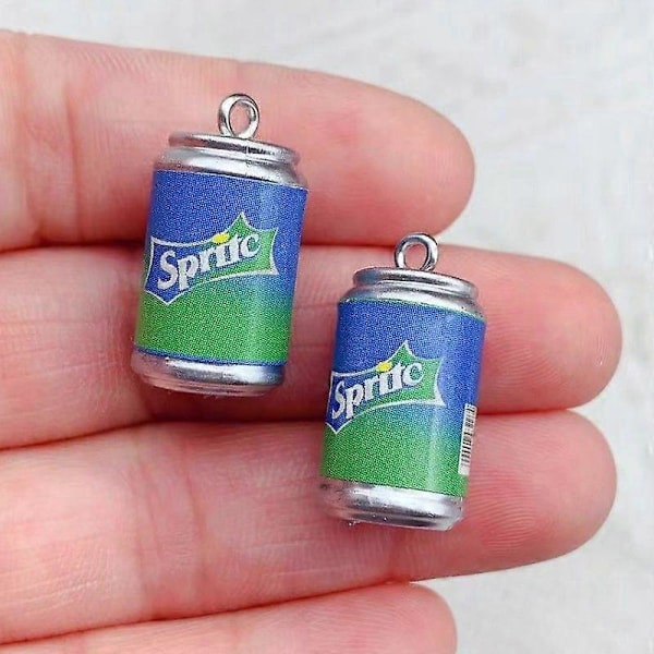 10 stk. 3D Coca-Cola flaskeformede harpiksvedhæng til smykkefremstilling DIY øreringe og armbåndstilbehør3