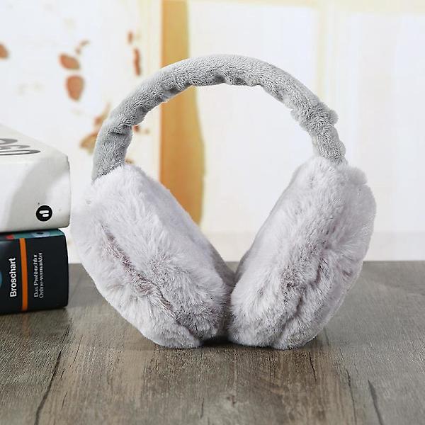Sammenleggbare øreklokker i plysj - Rosa, Vintervarm, Myk, Justerbar, Unisex