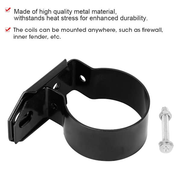 Metallfestebrakett for tenningsspole passer til Ford Mustang F150 (svart)