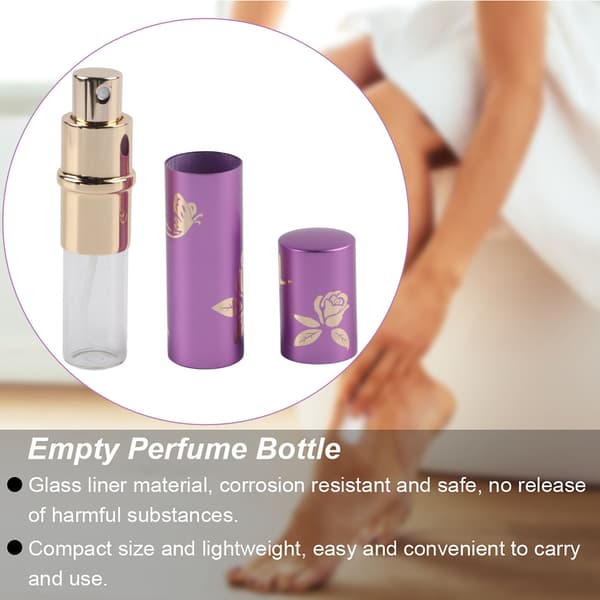 Bærbar Parfymeflaske Aluminium Atomizer Tom Kosmetisk Sprayflaske 10ml (Lilla)