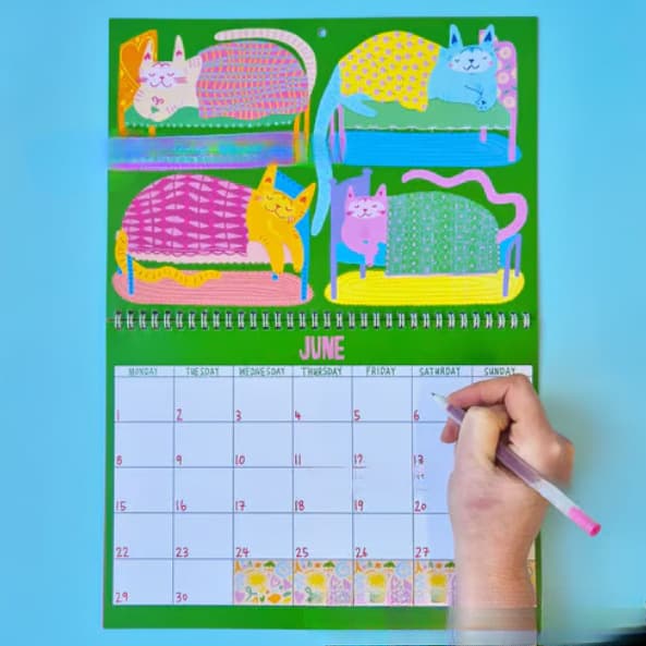 2026 Kattekalender, 2026 Veggkalender, Kattekalender, 2026 Veggplanlegger 2026 Rosa Kattekalender, Nyttårsgave 1pcs