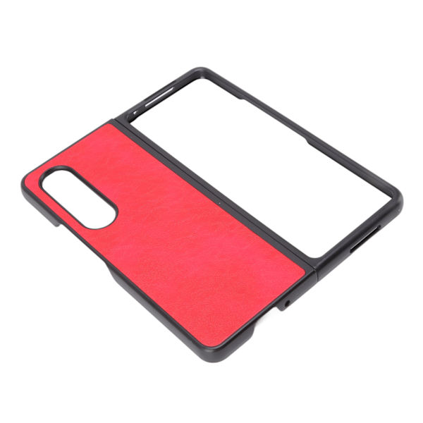 Taittuvan näytön puhelimen kotelo PU-nahasta, muodikas ja mukava suojakotelo Samsung Galaxy Z FOLD 4 -puhelimelle, punainen