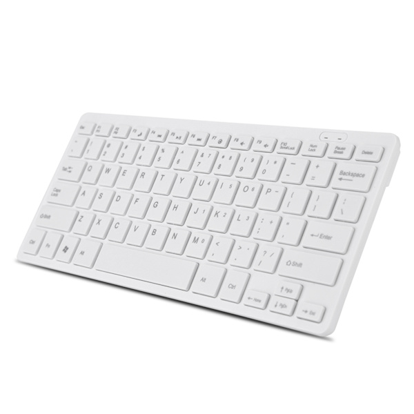 78 taster Ultratynt Mini USB kablet tastatur for stasjonær datamaskin Bærbar PC (hvit)