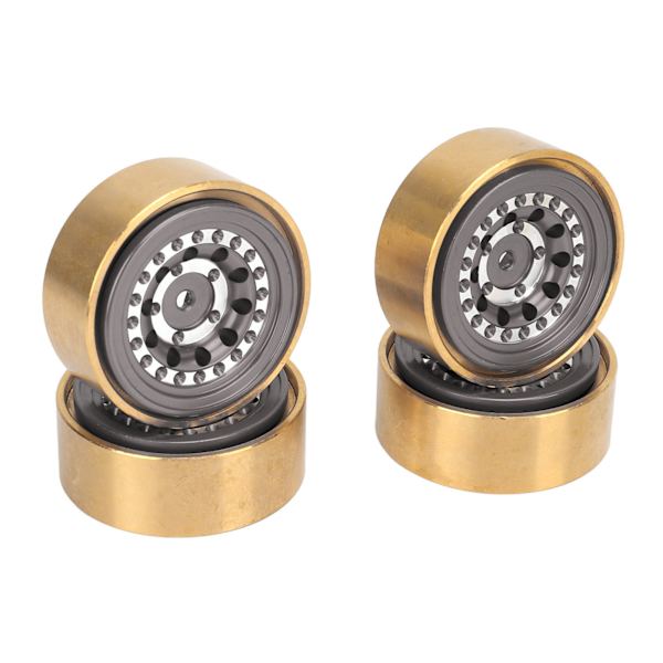 4 stk. RC Beadlock-hjul Professionel Aluminiumlegering Messing RC Hjulvægt Blok til Watchman FMS FCX24 1/18 1/24 RC Bil Titanium
