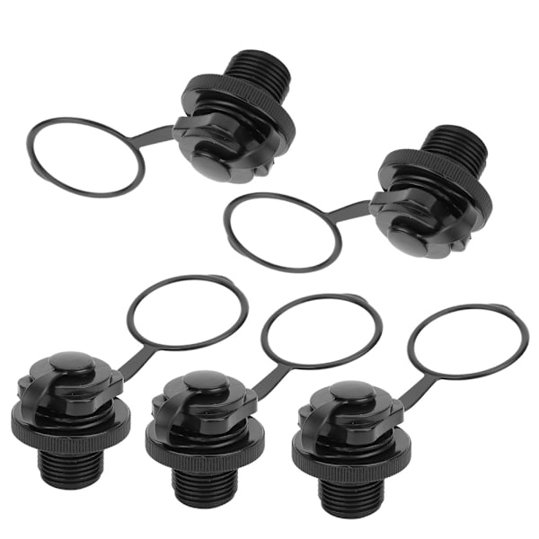 ( 5 kpl / set ) 2 in 1 ilmaventtiilin suutin puhallettava veneen venttiilin ruuvisuutin ilman pohjamustaa