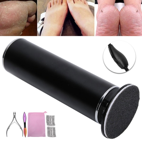 Elektrisk Foot Callus Remover Exfoliate Død Hud Fjernelse Fodsliber Fil Pedicure Værktøj Sæt EU-stik 110‑240V