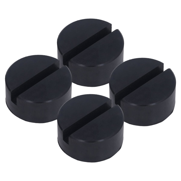 4 stk gummibeskyttelsesputer for jekk, runde med spor, for gulvstativ, klemmesveisebeskyttelse