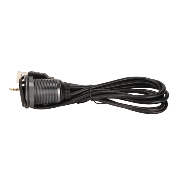 Bil dashbord forlengelseskabel med signallys USB innfelt montering 3,5 mm lydkabel med spenne