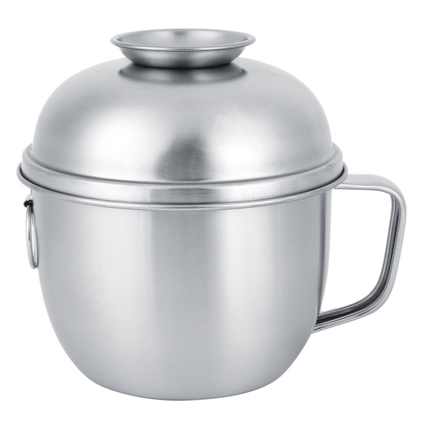 304 rustfrit stål husholdningsnudler suppe skål mad frugtbeholder med låg håndtag