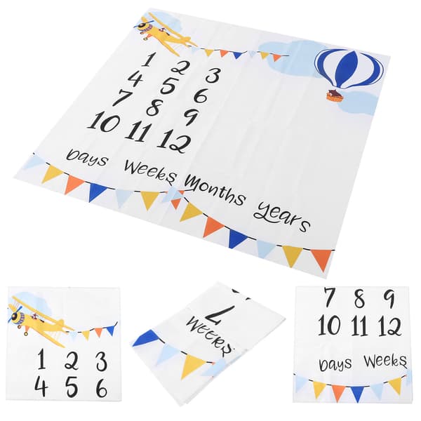 Babyfotorekvisitter Polyester Bomuld Milepæl Måtte Kalender Fotografering Baggrund