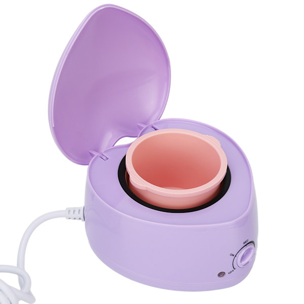 Mini Wax Lämmityskone Sydämenmuotoinen Silikoninen Sisäsäiliö Easy Cleansing Wax Warmer Device Purple EU Plug 220V
