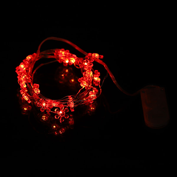 2M 20 LED Koppartråds Batteridriven Slinga Fe Lampa Jul Bröllopsdekor (Varm Vit)