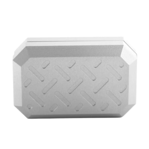 Push Slider Card Legetøj Tekstureret Mønster Angstlindring Aluminiumlegering Slider Sensorisk Legetøj til ADHD med PU Lædertaske