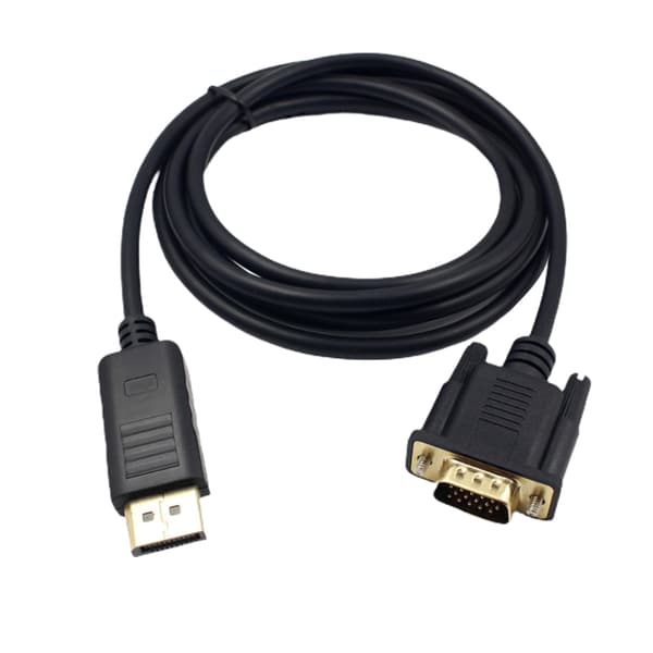 1,8M DP til VGA-kabeladapter Computer Notebook Display Port-stik Forgyldt konverter