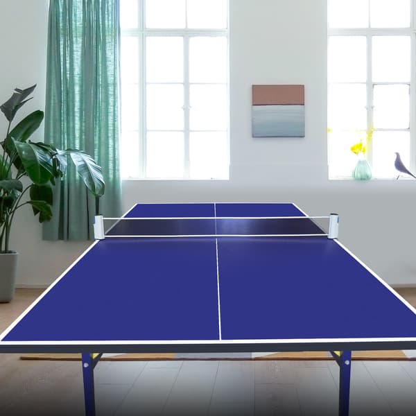 Infällbart bordtennisnät, ersättning, lätt att bära (grått och blått)