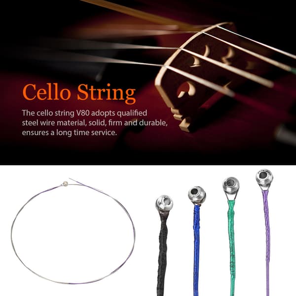 IRIN Professionella Cellosträngar av Ståltråd V80 Musiktillbehör
